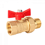 Кран шаровой латунь 11Б27фт1М Ду20 Ру40 ВР бабочка VALFEX VF.217.LB1.034.N/P59 арт.1277896