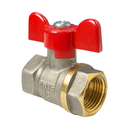 Кран шаровой латунь Практик 130 Ду20 Ру16 ВР бабочка ГАЛЛОП 103254 арт.1213355 