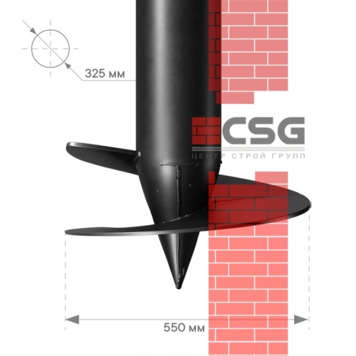 Свая винтовая СВСН-325/550/3000 по выгодным ценам в Нижнем Новгороде.
